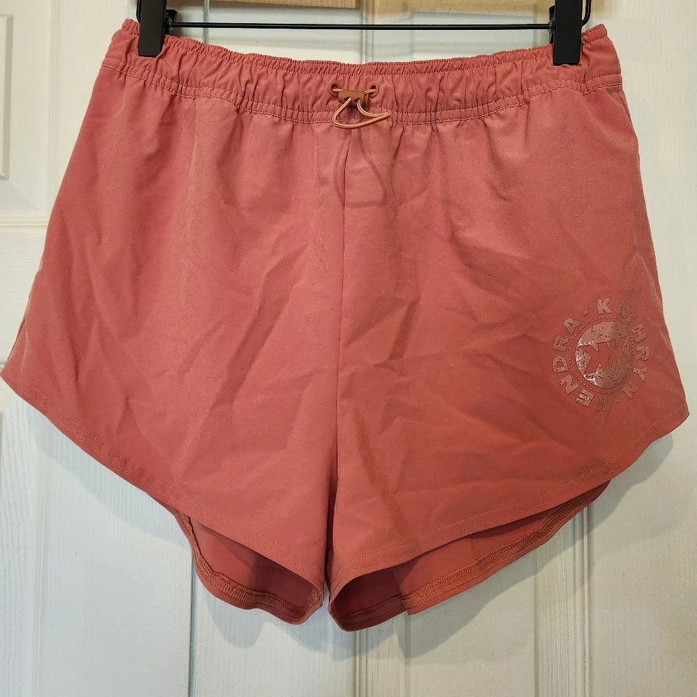GYMSHARK Kendra Kathryn Coral Pink High Rise Workout Shorts Size Small‎